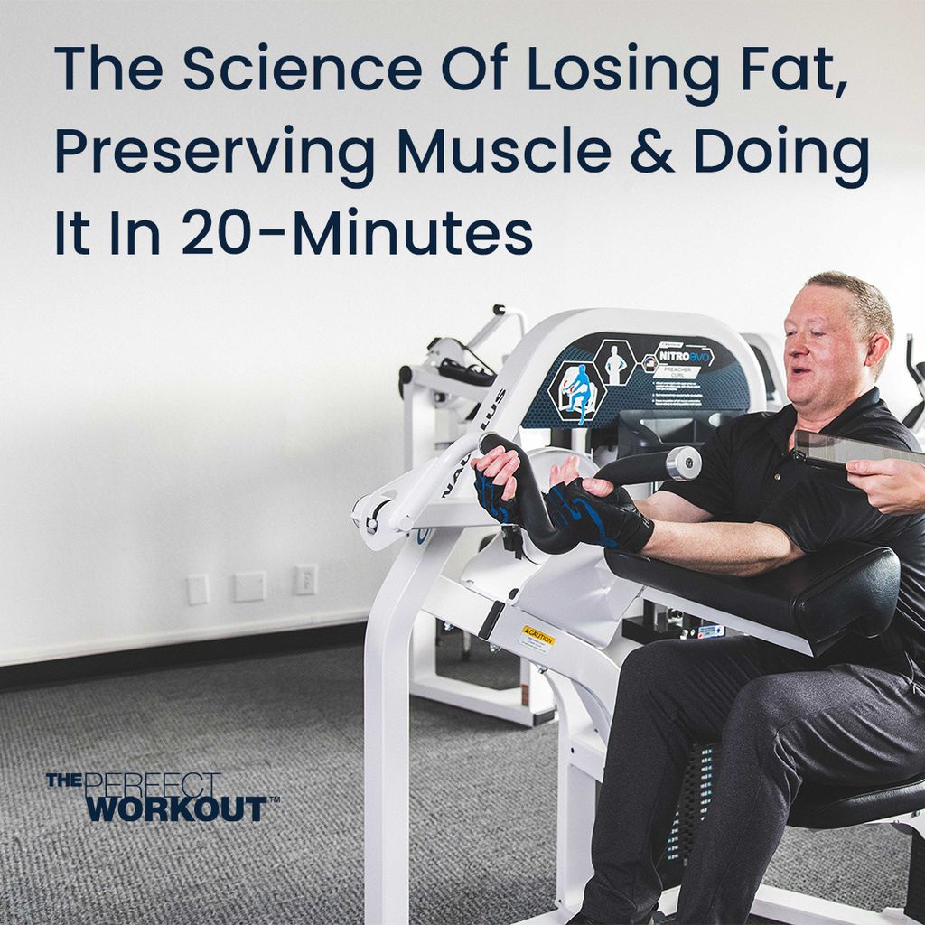 Image of a male member training on the bicep curl