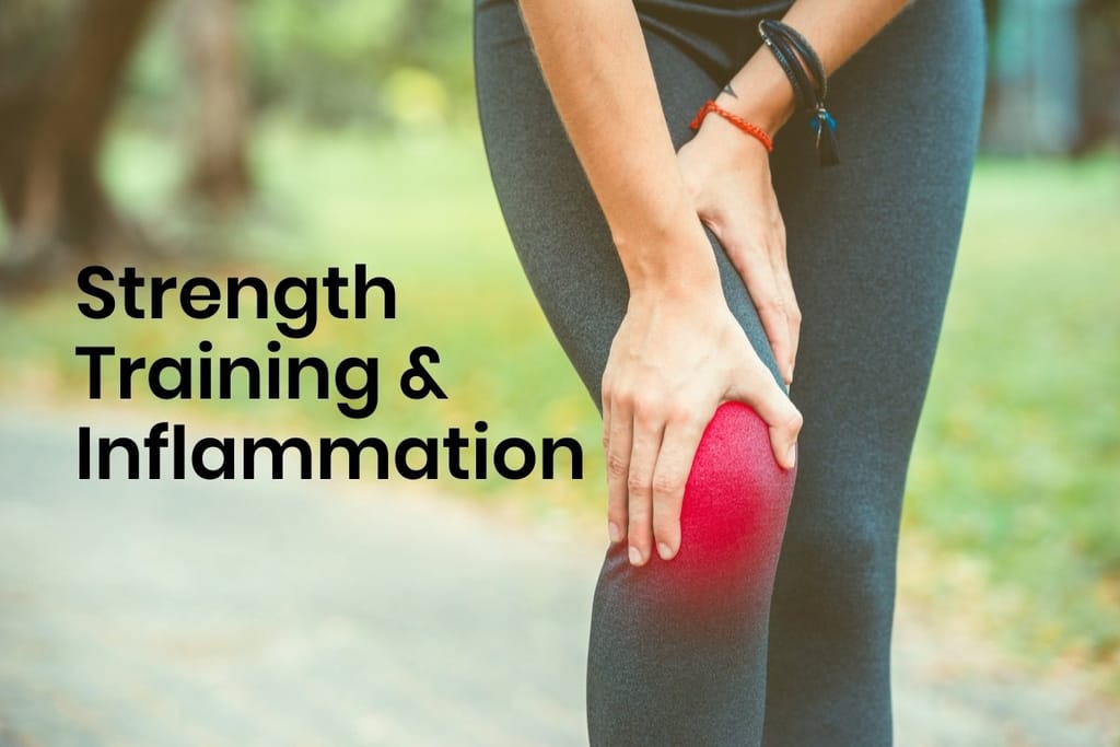 woman with her hand on her knee hurting from inflammation