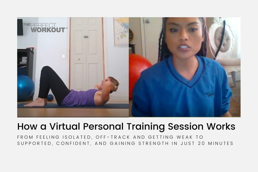 a trainer answering the questions about how a virtual training session works