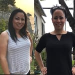 Before and after photo of a female client at The Perfect Workout