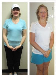before and after photos of a female client