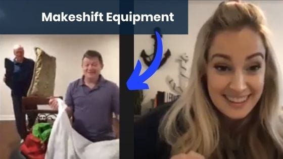 Makeshift virtual training equipment