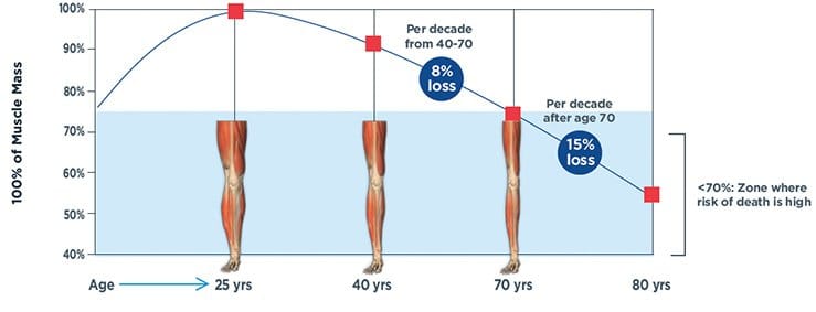 muscle loss aging infographic