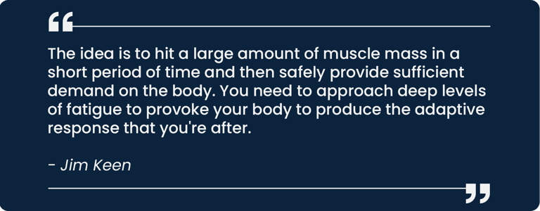 Jim Keen describes out to get your body to produce the adaptive response you're after