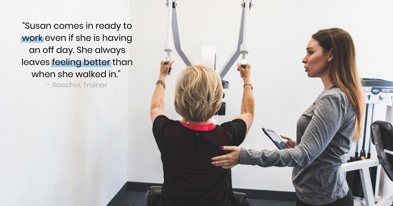 Member Testimonial Quote about maintaining bone density