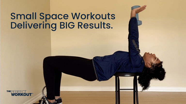 Image of a trainer doing at home workouts