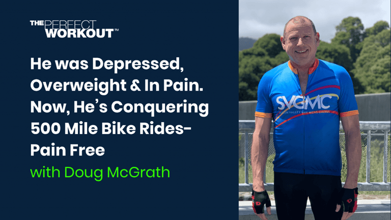 Doug with his bike living life pain free
