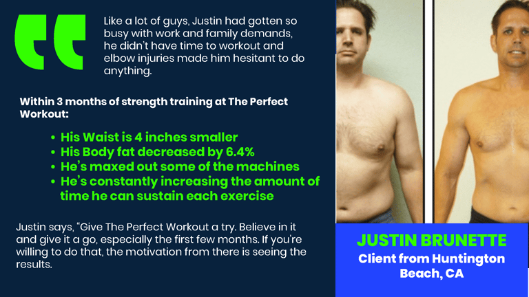 justin brunette testimonial the perfect workout