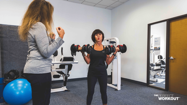 image of a female exercising to improve balance