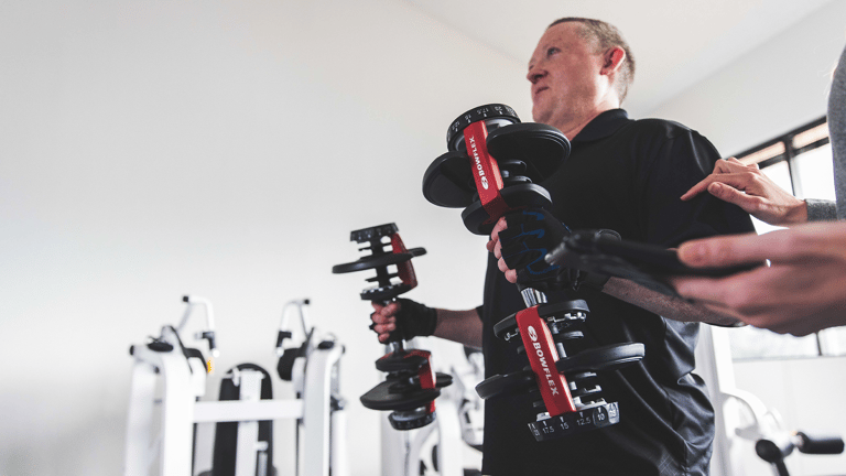 Image of a male being trained at The Perfect Workout studio