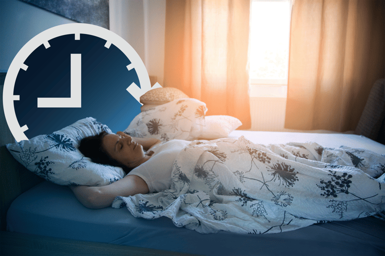 Woman sleeping after Strength Training