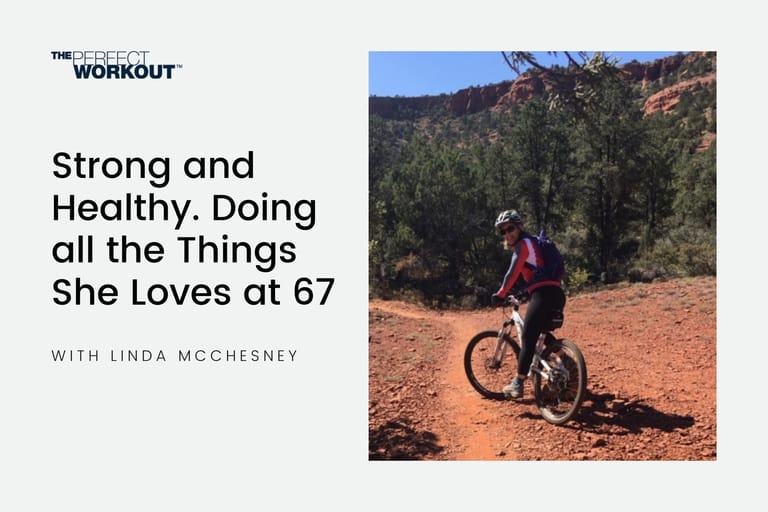 Strong and Healthy woman on bicycle