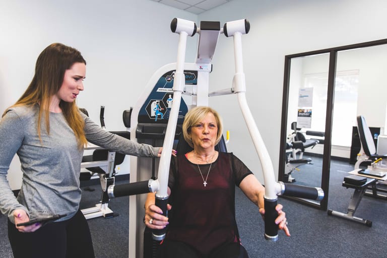 Female Client maintaining her bone density
