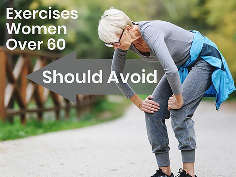 Woman over 60 recovering from exercise