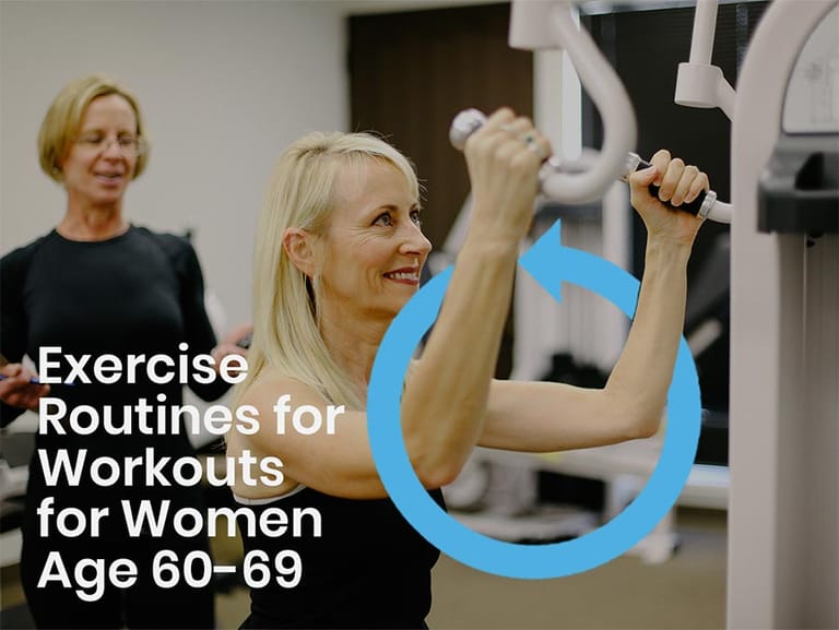 Woman over 60 exercising with a personal trainer