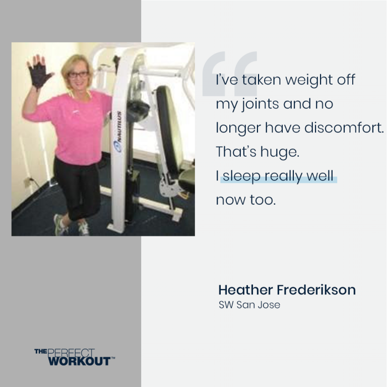 Female member talks about better sleep from strength training