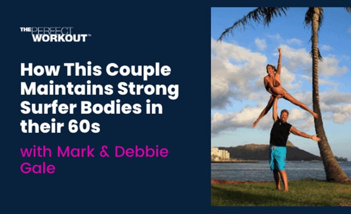 couple showing off their strength by doing cheerleading stunt