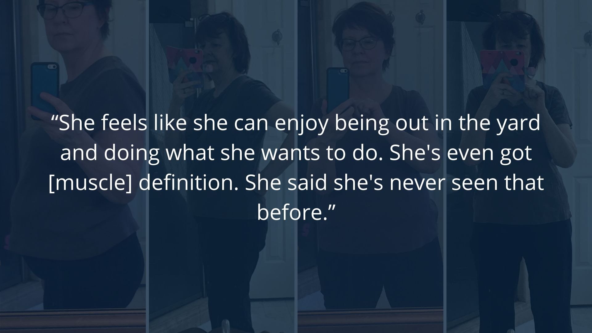 Client with MS get muscle definition with Virtual Personal training