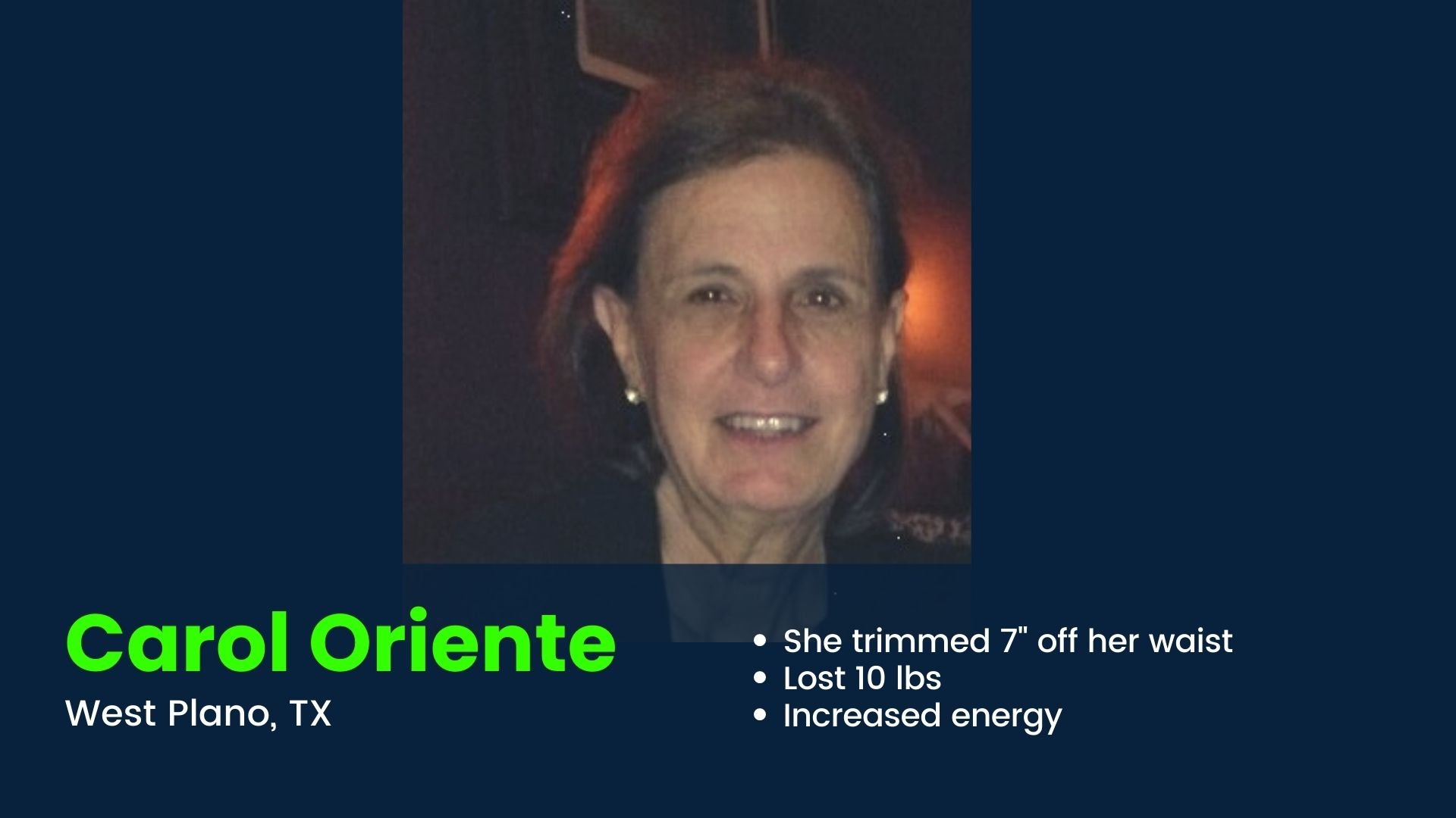 West Plano client lost weight and increased energy