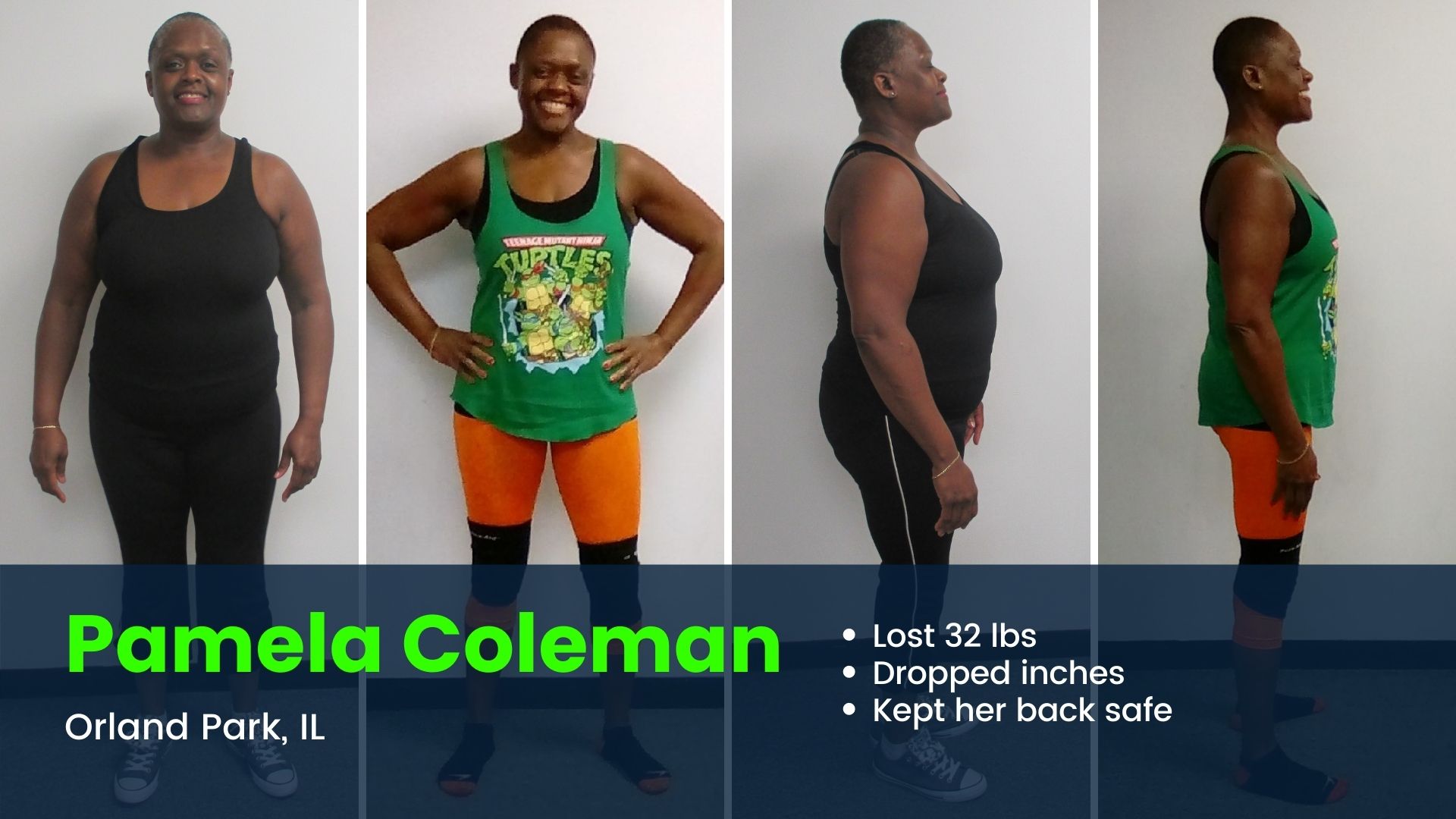 Orland Park client before and after weightloss results