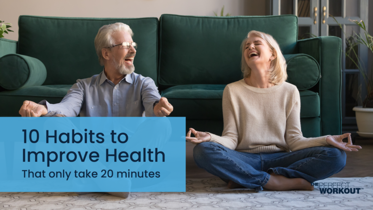 Image of two partners laughing while trying meditation