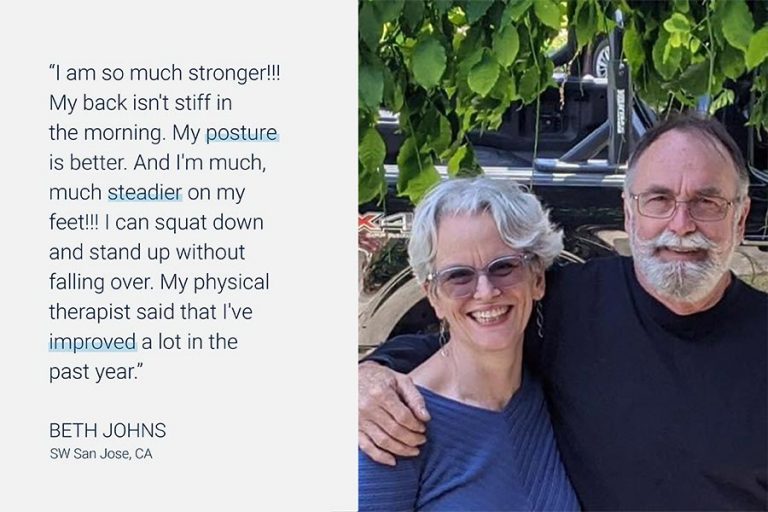 Testimonial Improved Balance From Wife with Husband