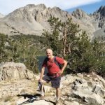 Male client hiking