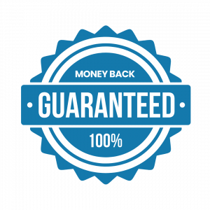 money back guarantee seal blue