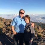 Male client with his wife on a hike