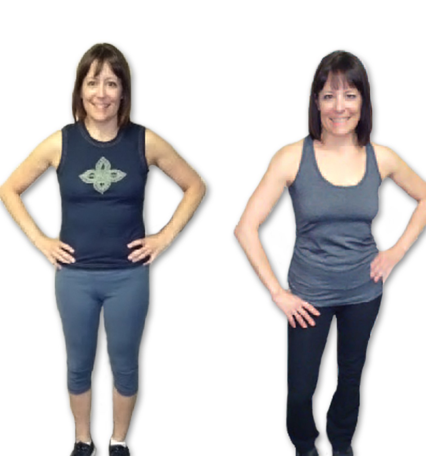before and after of female client 40s