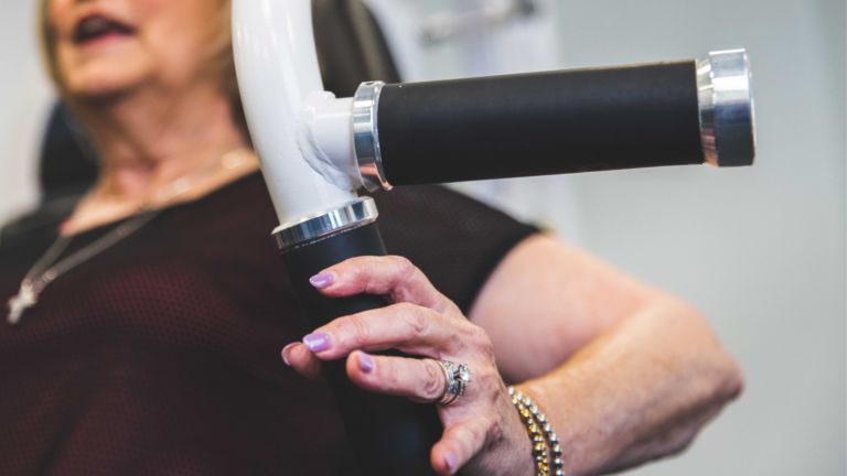 Woman Strength Training with Arthritis