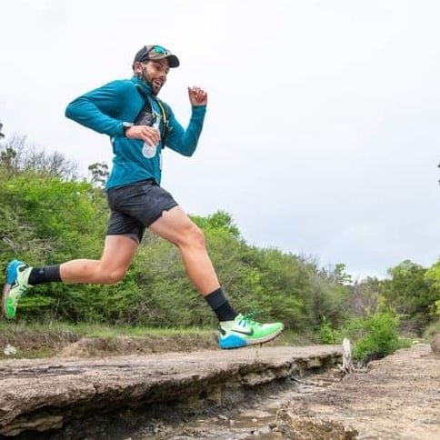 Matthew Medeiros jumping while running