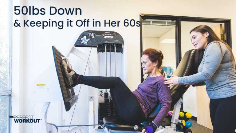 Picture of a female member being coached by a trainer on the leg press