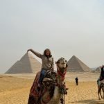 Ron Lynn Huff Riding Camels in Egypt