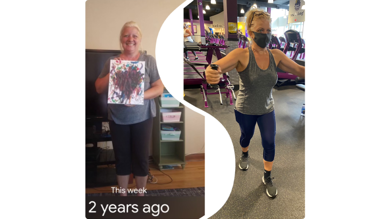 The difference after 2 years of doing slow motion strength training at The Perfect Workout