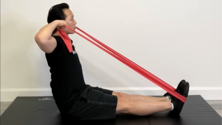 Image of a man doing a face pull exercise