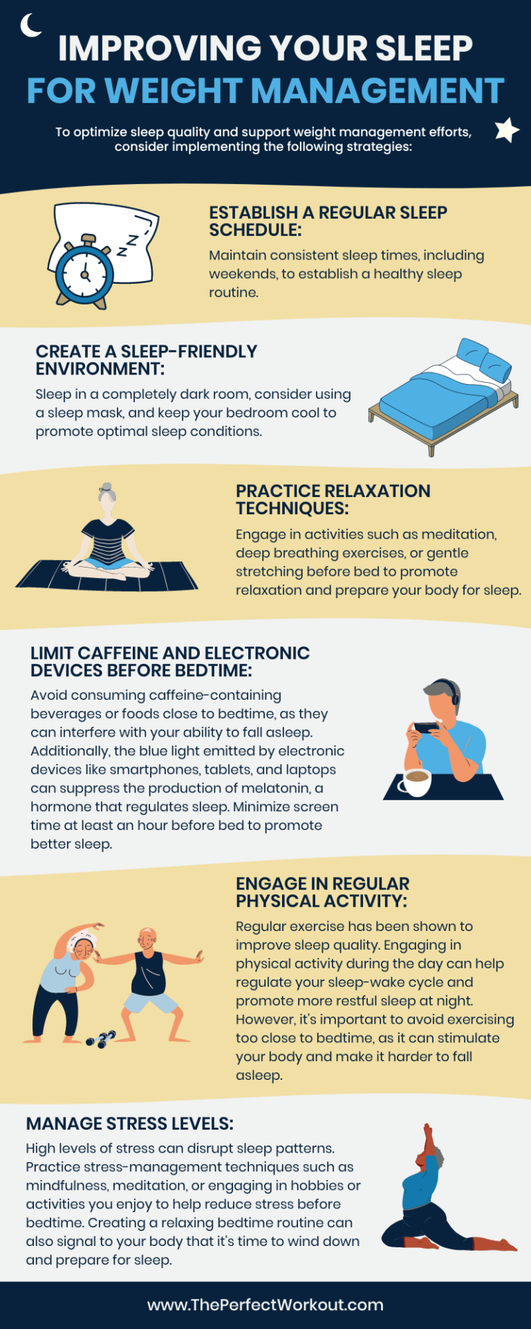 Infographic on Improving Your Sleep for Weight Management