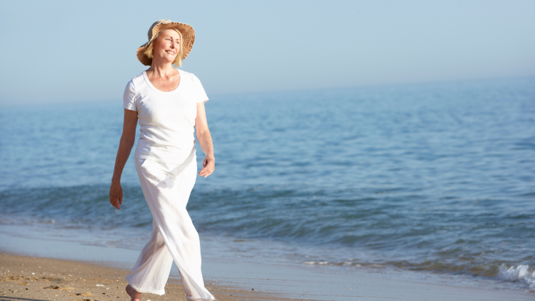 Woman taking a walk